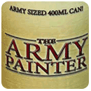 The Army Painter Colour Primers - one coat is enough so no need to fork out for a separate can of undercoat.