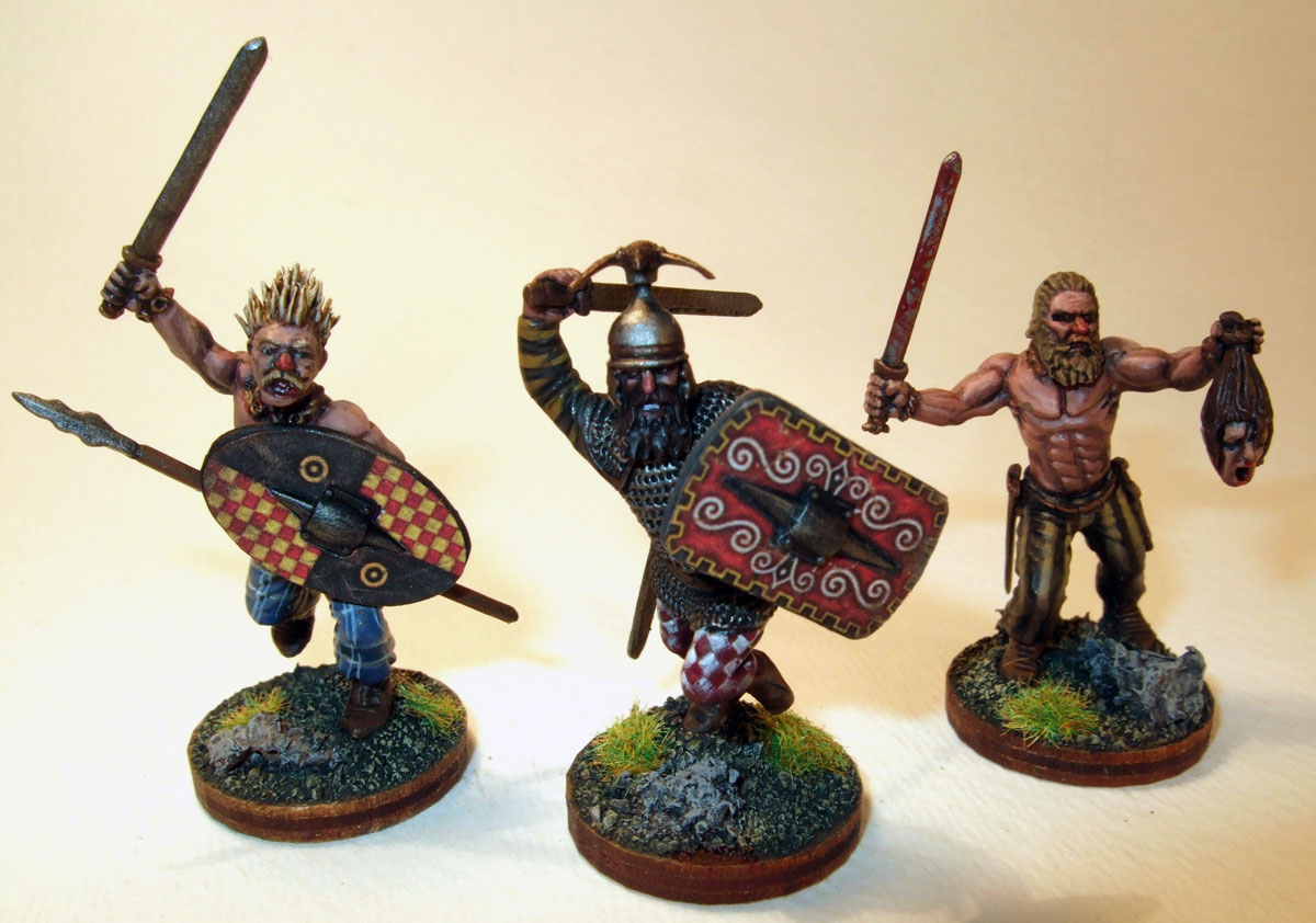 Painted & Based Celtic / Barbarian Cavalry 28mm Hail Caesar 5 Figures #2 
