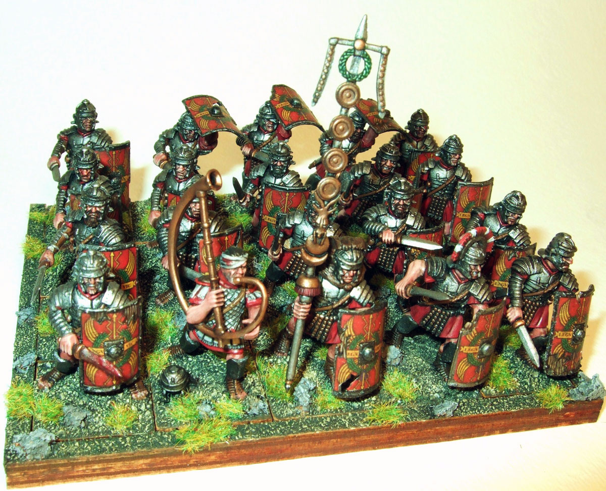A regiment of battle-weary Imperial Roman Veteran Legionaries.