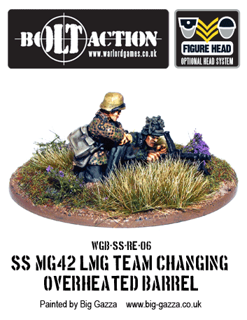 Waffen-SS MG42 LMG Team Charging Overheated Barrel 1