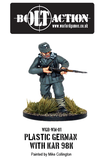 WGB-WM-01-kar98k Painted Plastic Bolt Action German Infantry with KAR98K