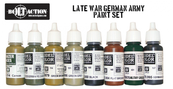 Vallejo, German Panzer Colors Paint Set