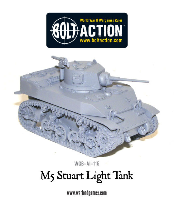 M5 STUART LIGHT TANK BOLT ACTION WARLORD GAMES 