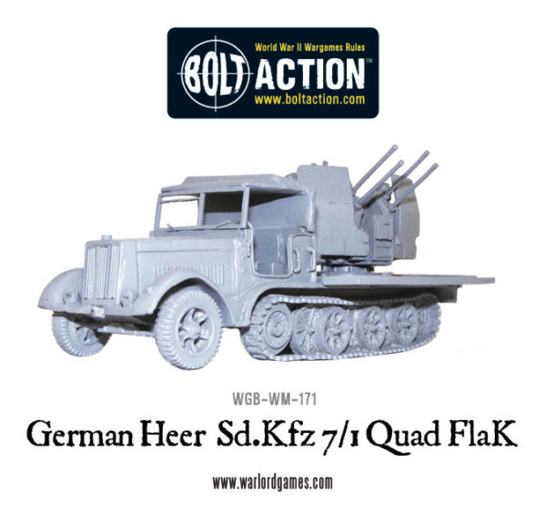 German Sd.Kfz 253 Armoured Car Model WWII 1/32-144 Scale Bolt Action Warlord 