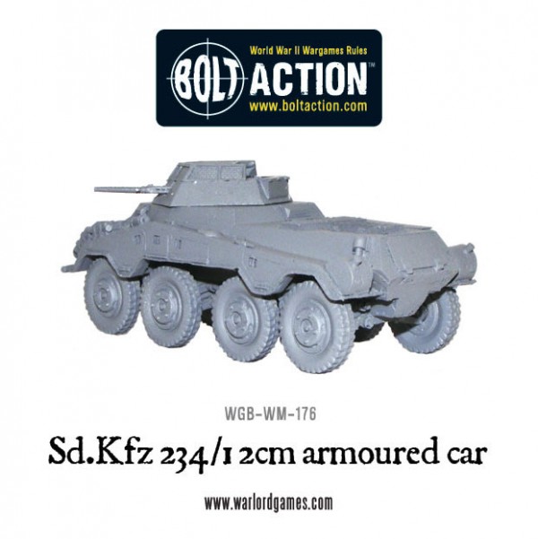 234/2 Armoured Car Model WWII 1/48-144 Scale Bolt Action Warlord Details about   German Sd.Kfz