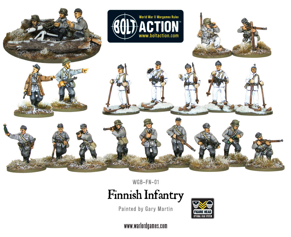New Bolt Action Finnish Paint Set Warlord Games