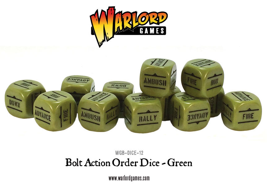 Bolt Action Order Dice WWII Wargames Warlord Games 12 Pack WGB-DICE 