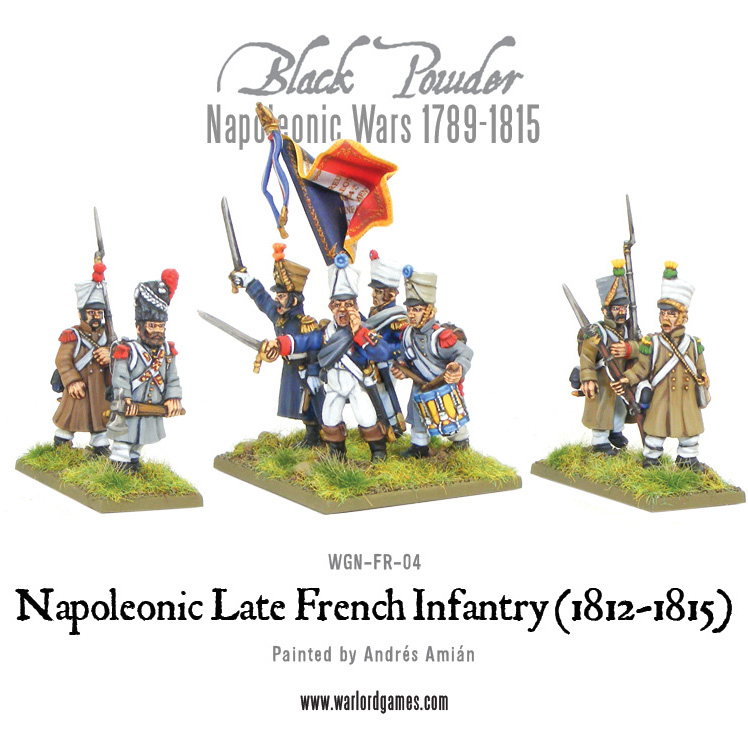 28mm Napoleonic Black Powder FRENCH LINE INFANTRY x24 1789-1815 Warlord 80254 