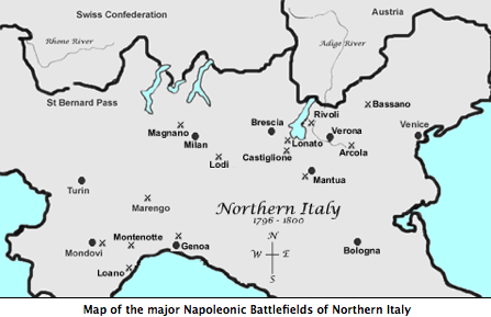 Major Napoleonic Battlegronds of Northern Italy