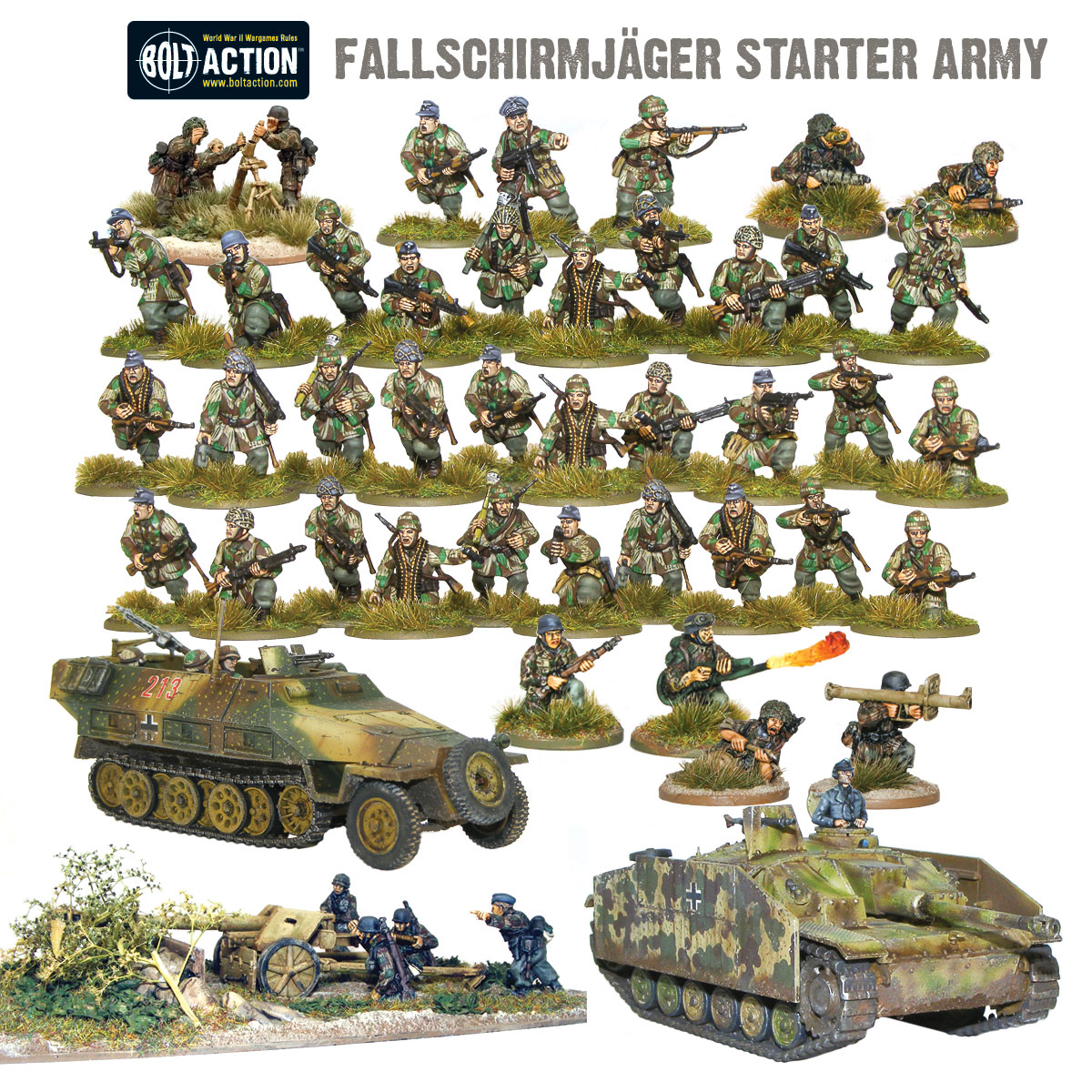 28mm Warlord Games Fallschirmjager Starter Army Bolt Action Ww2 for sale online 
