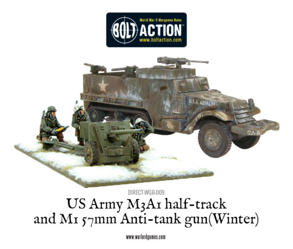 DIRECT-WGB-009 - US Army M3A1 half-track and M1 57mm Anti-tank gun (Winter)
