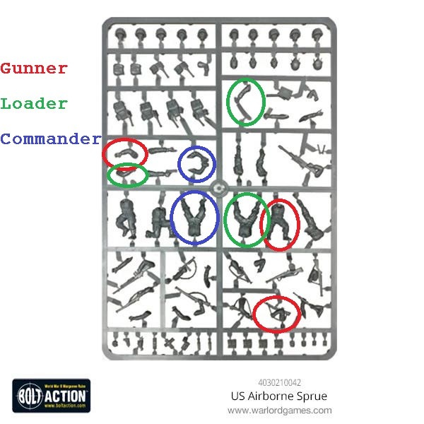 US_Airborne set Cmedium anti tank gun