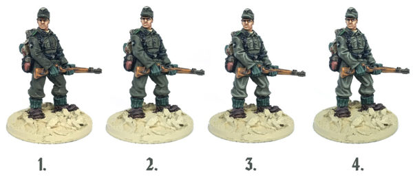 Stages of painting field grey