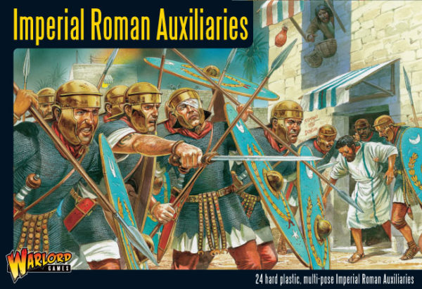 Imperial Roman Auxiliaries Plastic Box – 20 Plastic + 4 Metal Command Figures For Wargaming