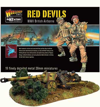 Bolt Action Miniatures - The Red Devils boxed set, below German Soldiers tending to a howitzer.
