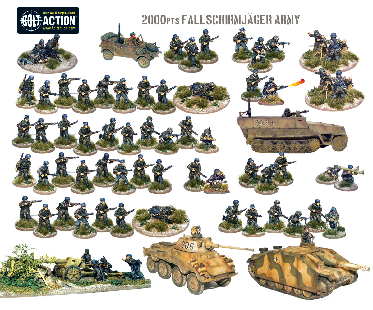 Bolt Action 28mm Fallschirmjäger Platoon (Winter