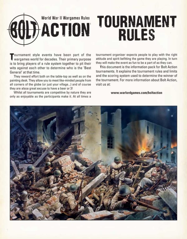 Bolt Action Rules.pdf Bolt Action Tournament PDF - Warlord Games