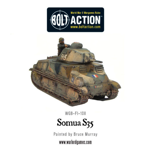 28mm 1/56 French Somua S35 Tank Blitzkrieg Miniatures WWII Bolt Action BNIB 