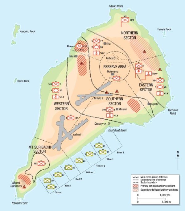 Iwo Jima Battle Map