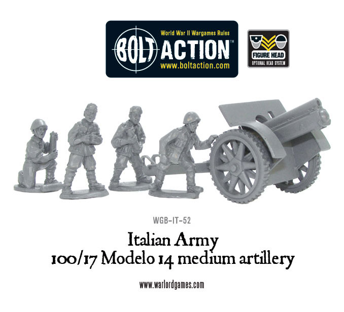 Warlord Games Italian Army 100/17 Modello 14 Medium Artillery Bolt Action Miniatures - WW2