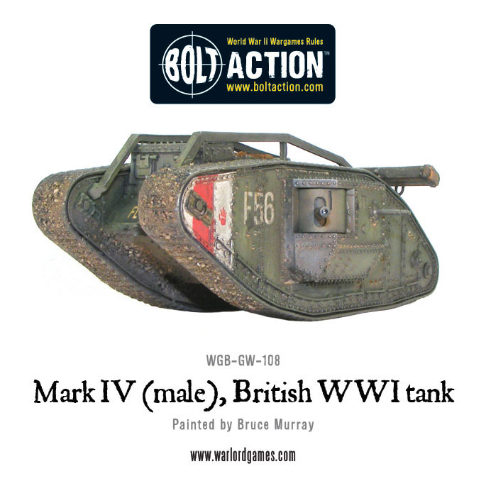 British WWI tank Warlord Games NEW Bolt Action male Mark IV 