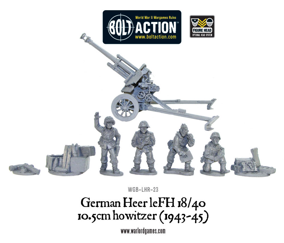 Bolt Action WGB-LHR-23 German Heer LeFH 18 10.5cm Medium Howitzer WWII 1943-45 