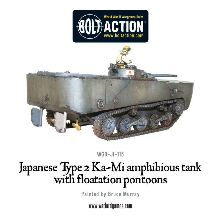 28mm 1/56 3D printed Japanese SNLF Ka-Mi Amphibious Light Tank Waterline version 