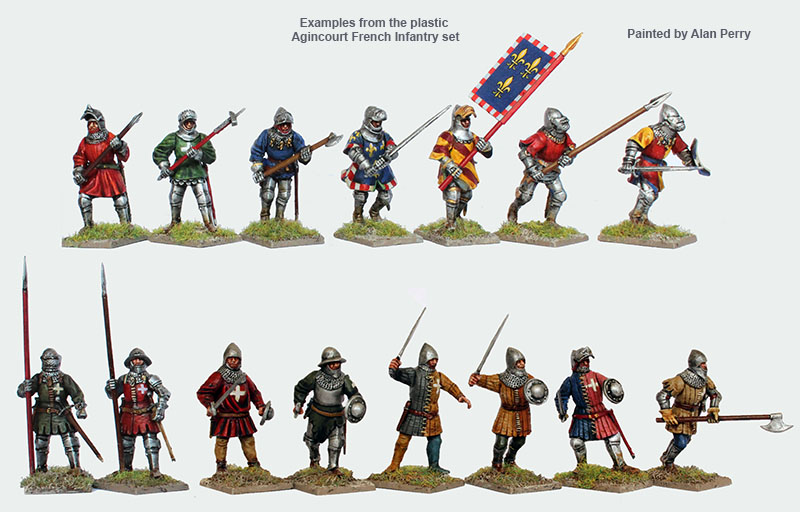 Agincourt English Army 1415-1429 free post 28mm figures x36 Perry AO40 
