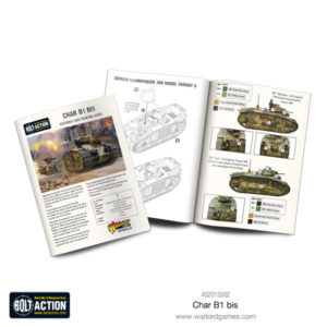 Char B1 bis plastic model kit construction booklet