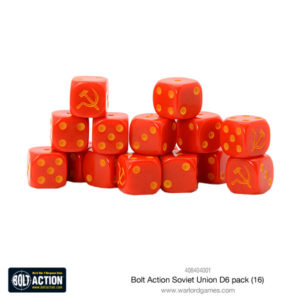 Bolt Action Japanische D6-Würfel Im Rising Sun-Design – 16-teiliges Set In Weiß/Rot