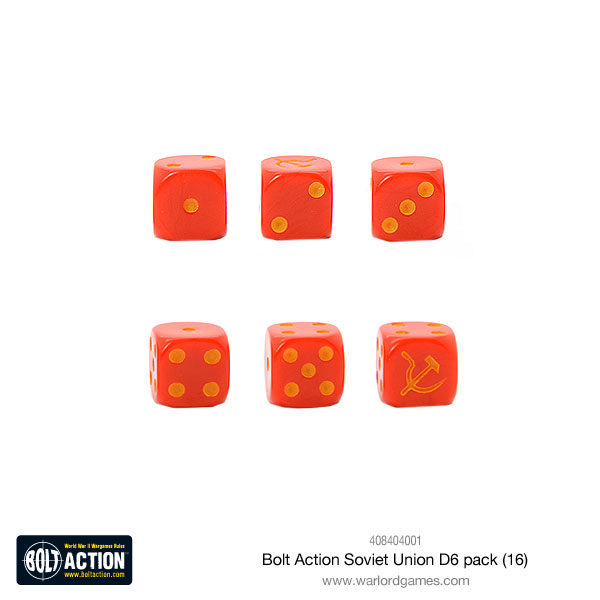 Bolt Action ORDERS DICE SET of 12 MAROON 