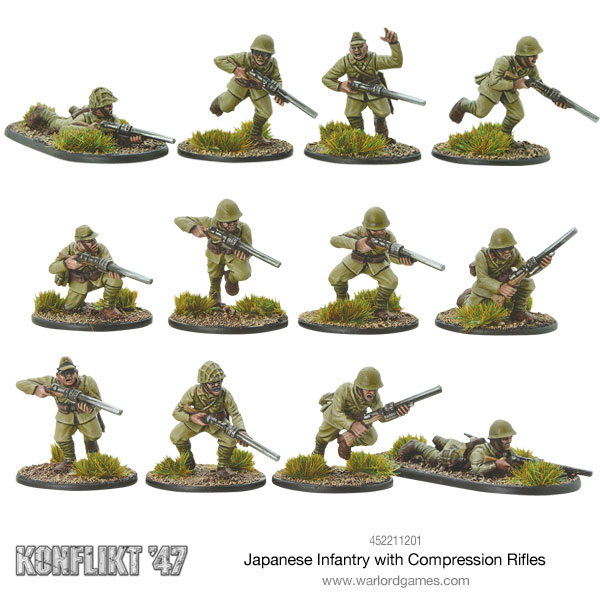 452211201-K47-Japanese-Infantry-with-compression-rifles-01 - Warlord Games