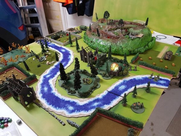 The Hay Bale War in full swing