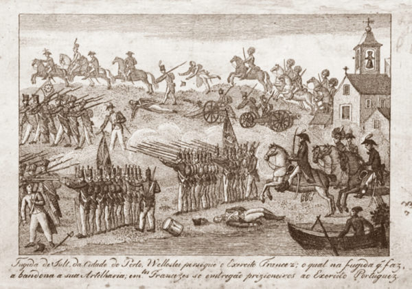 Contemporary illustration of the action at Porto