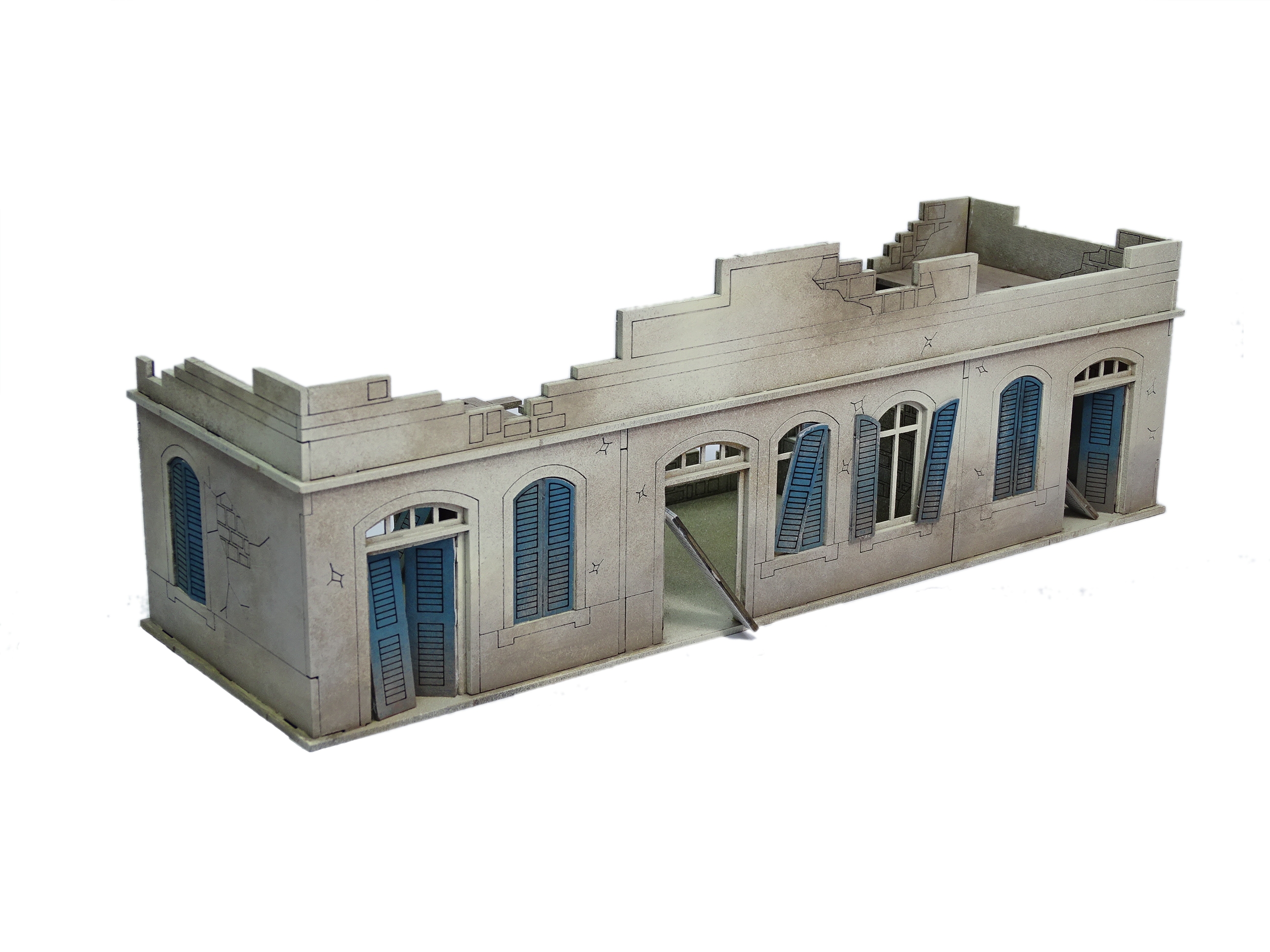 Colonial Large Two Storey Building Sarissa Precision 20mm North African 