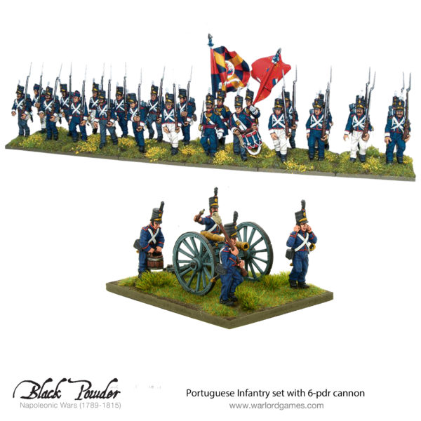 Portuguese Infantry set with 6-pdr cannon
