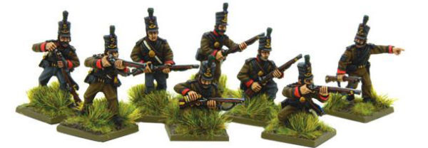 Painted metal Caçadores models