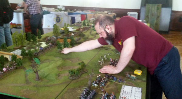 Lorenzo resets the Black Powder 2 table for another game.