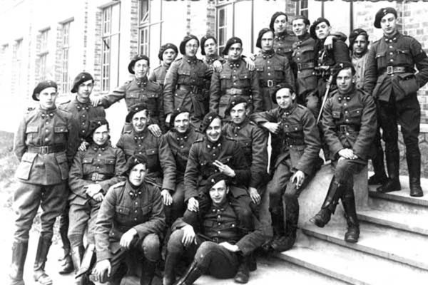  A group of Chasseurs Ardennais pose for a photo, 1930s.