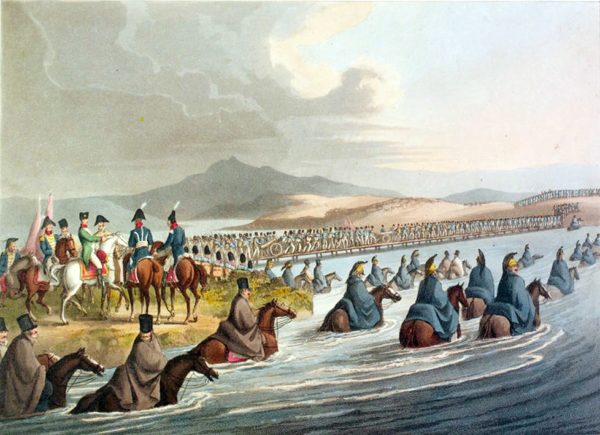 Napoleon's forces cross the Niemen and advance into Russia.