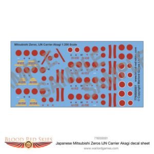 Mitsubushi Zeros IJN Carrier Akagi decal sheet