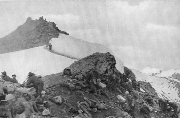 An Alpini battalion garrisons a windswept mountain peak.
