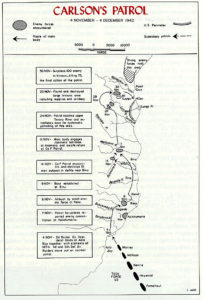 The route of Carlson's patrol. Long Patrol