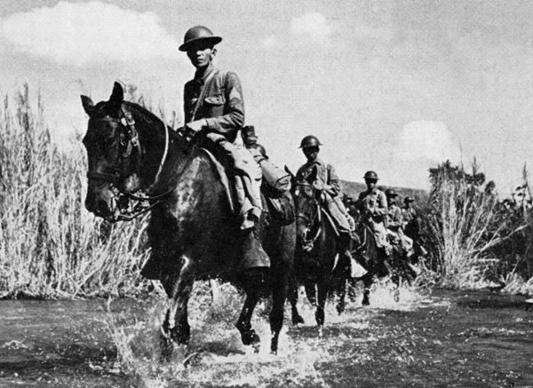 Philippine cavalry scouts during the battle of Bataan.