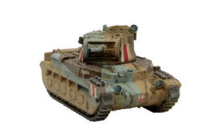 Plastic A12 Matilda II Desert_front right quarter view