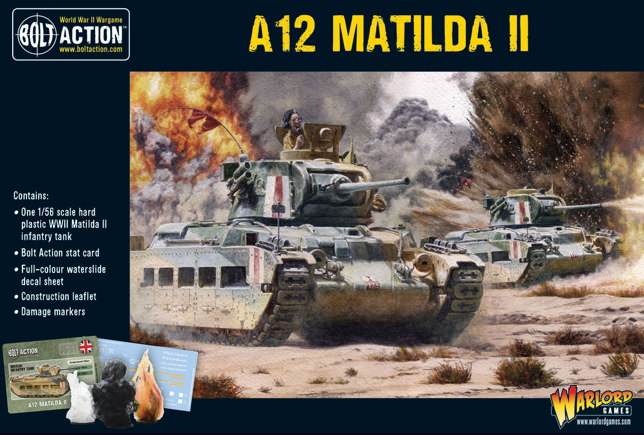 28mm 1/56 3D printed British Matilda MkI Infantry tank suitable for Bolt Action 