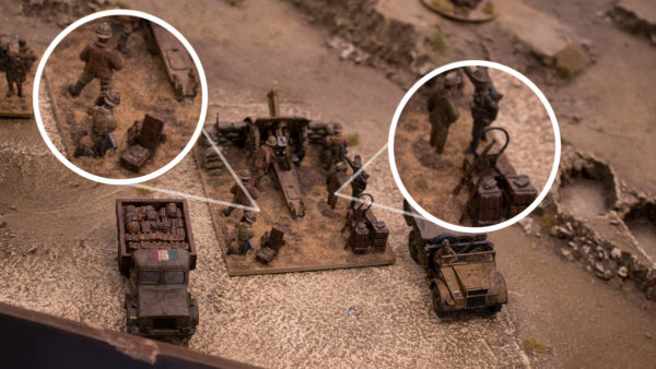 This light howitzer has been taken to the next level with a custom-built sandbag emplacement and a whole swathe of extra details on the base. Pete's added the crew's personal weapons along with some water carriers and ammunition to bring this mini-diorama to life. 