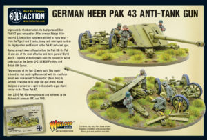 Pak 43 anti-tank gun with its 5 man crew
