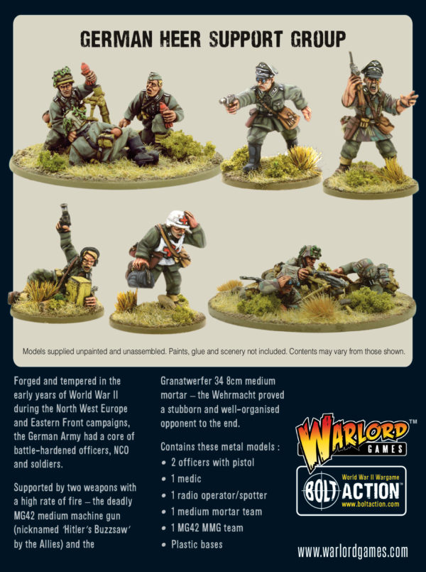 German Heer Support Group - back of the box