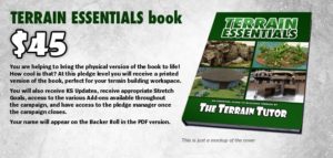 The book Terrain Essentials now in the last few days on Kickstarter